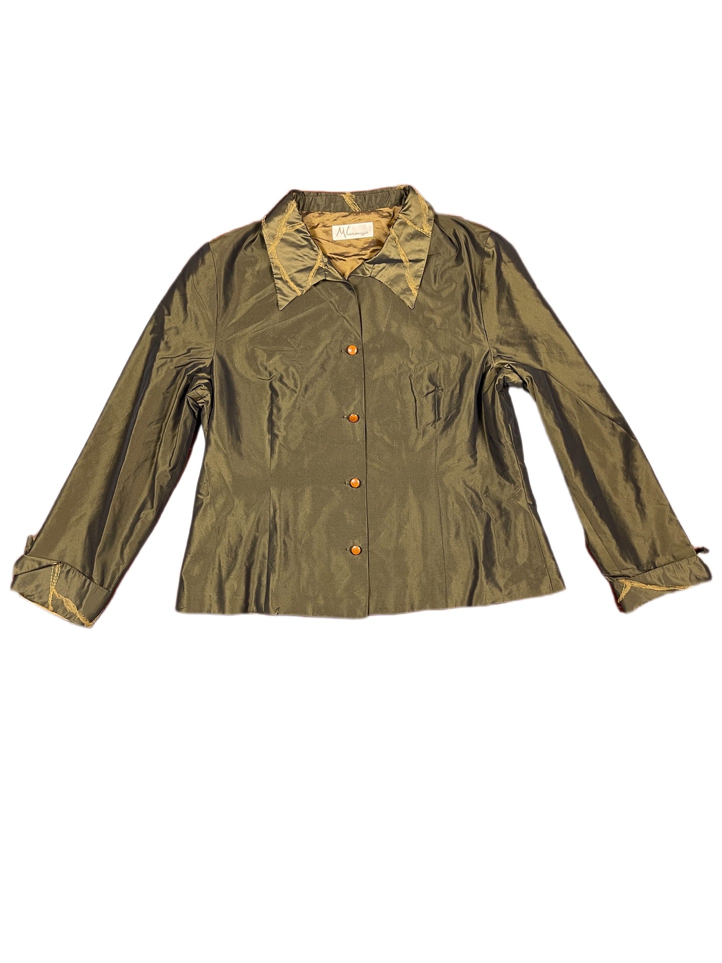 Vintage M. Lorenzo Long Sleeved Top Gold Brown - XXXL