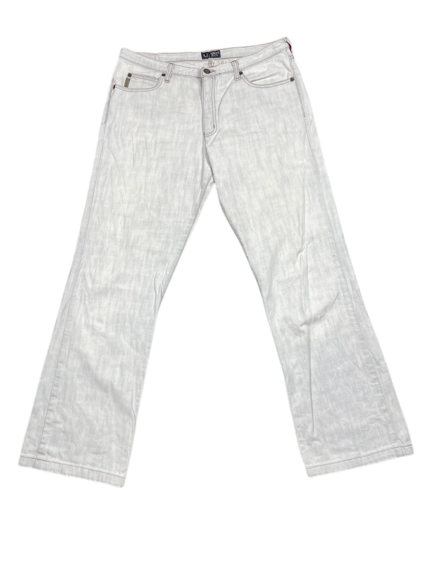 Y2k Armani Jeans 2000s Denim Pants Blue White - M