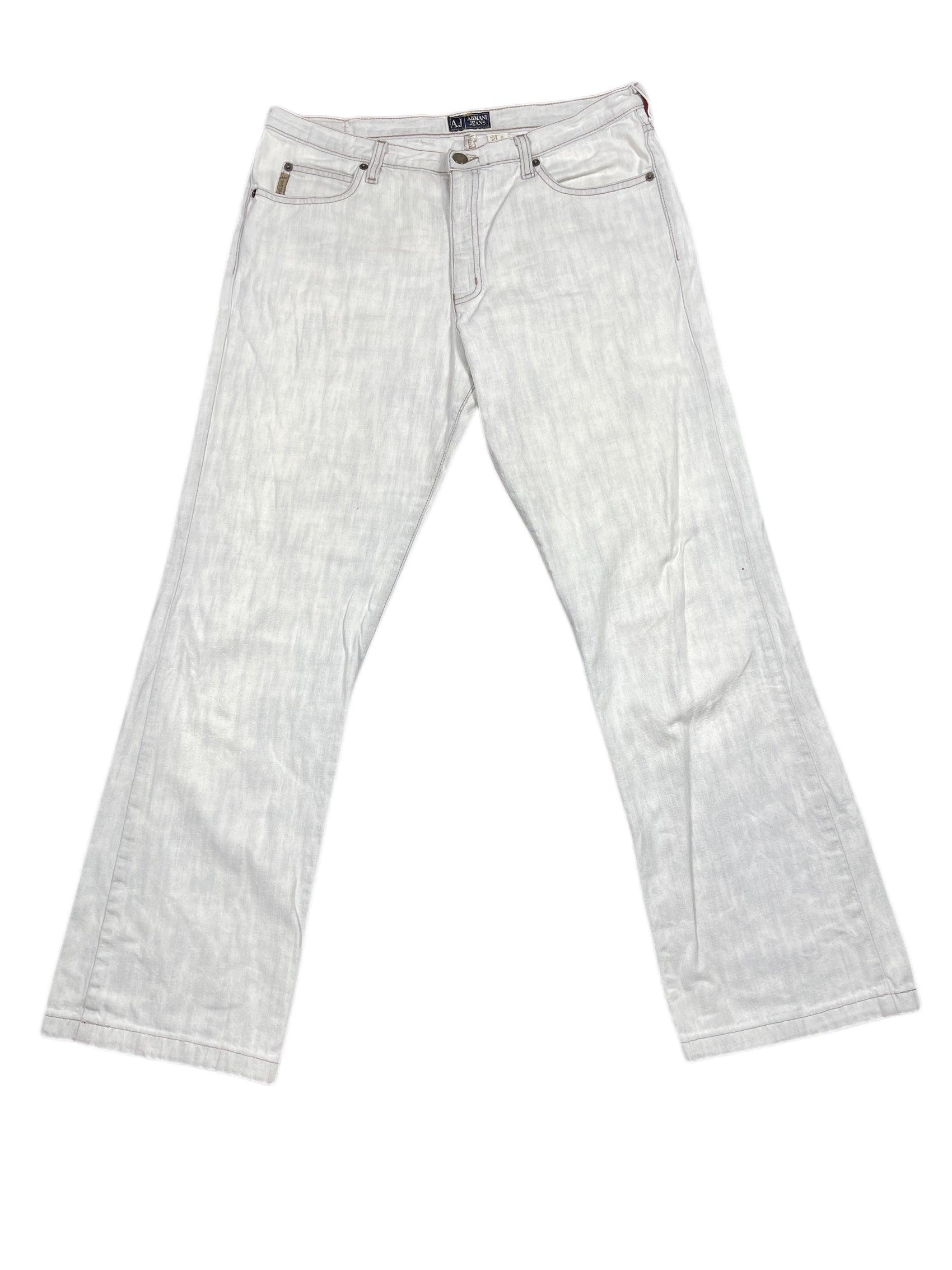 Y2k Armani Jeans 2000s Denim Pants Blue White - M