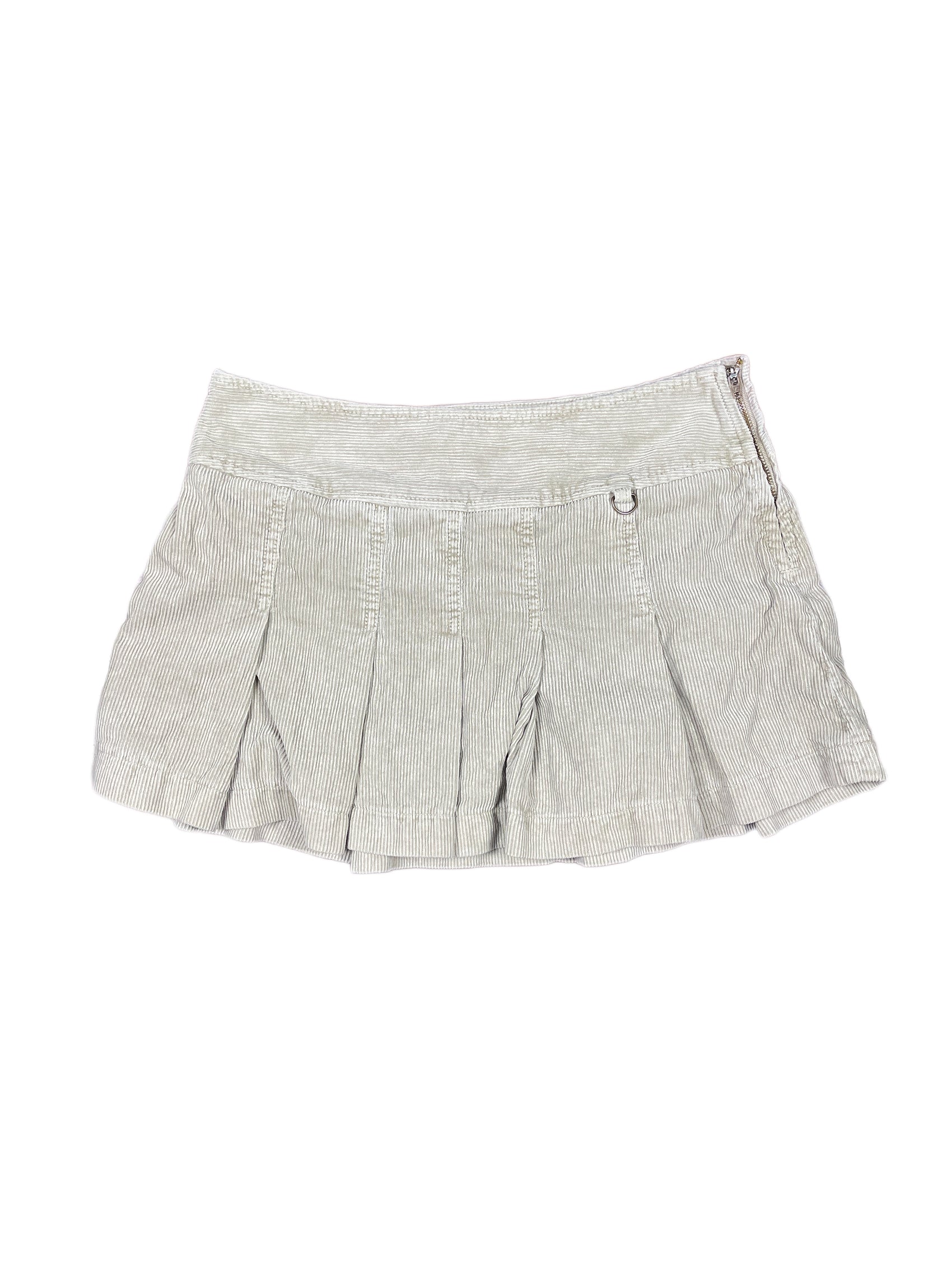 Zara Corduroy Skirt Cream - XS
