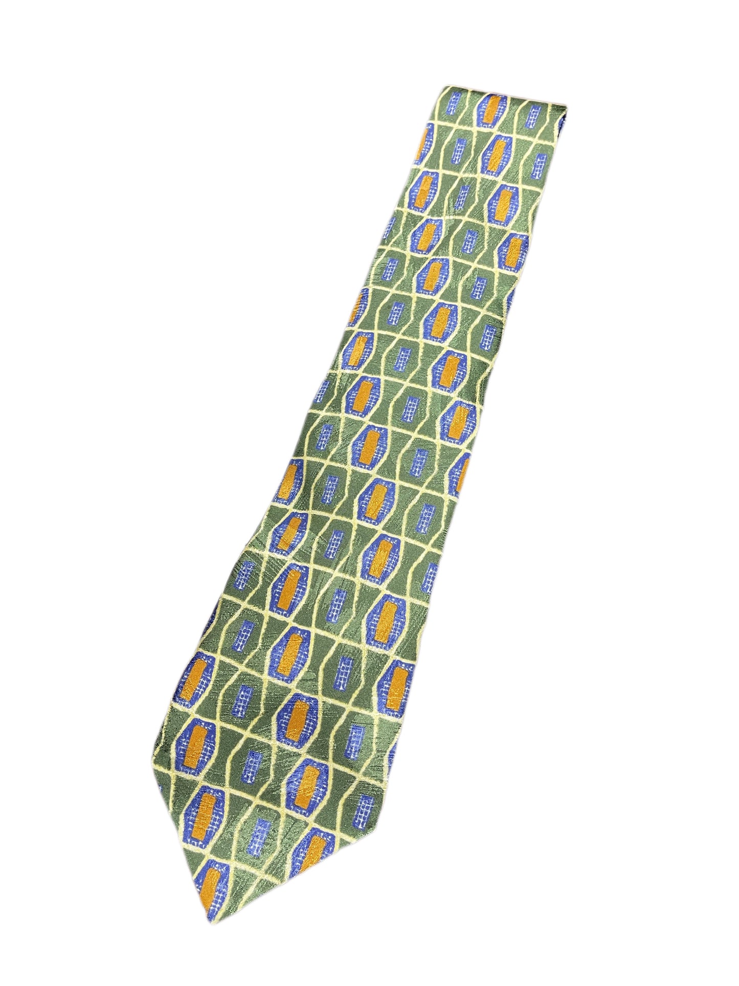 Vintage C&A Tie Green Blue