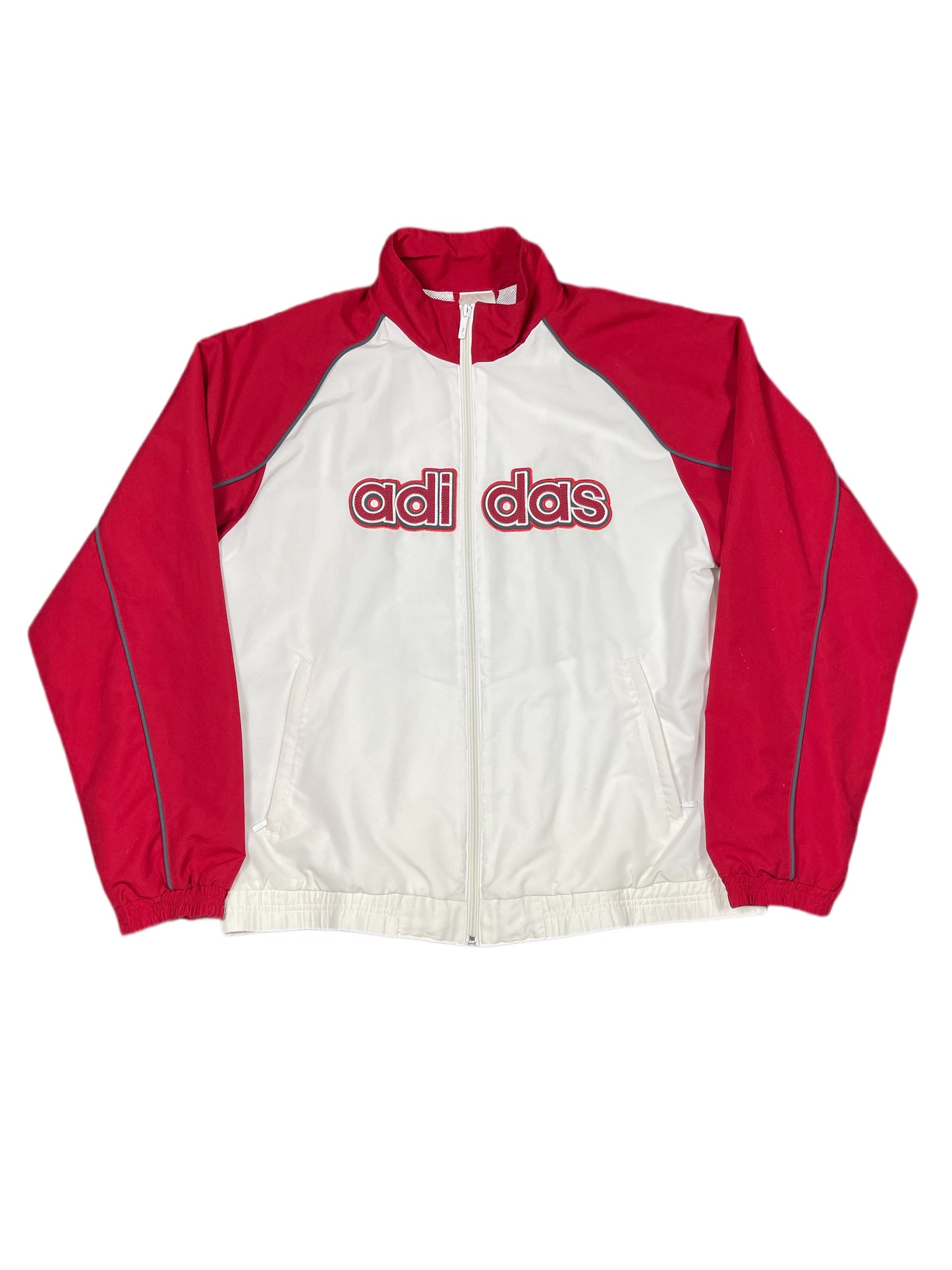 Vintage Adidas 2003 Sport Jacket White Red - XL