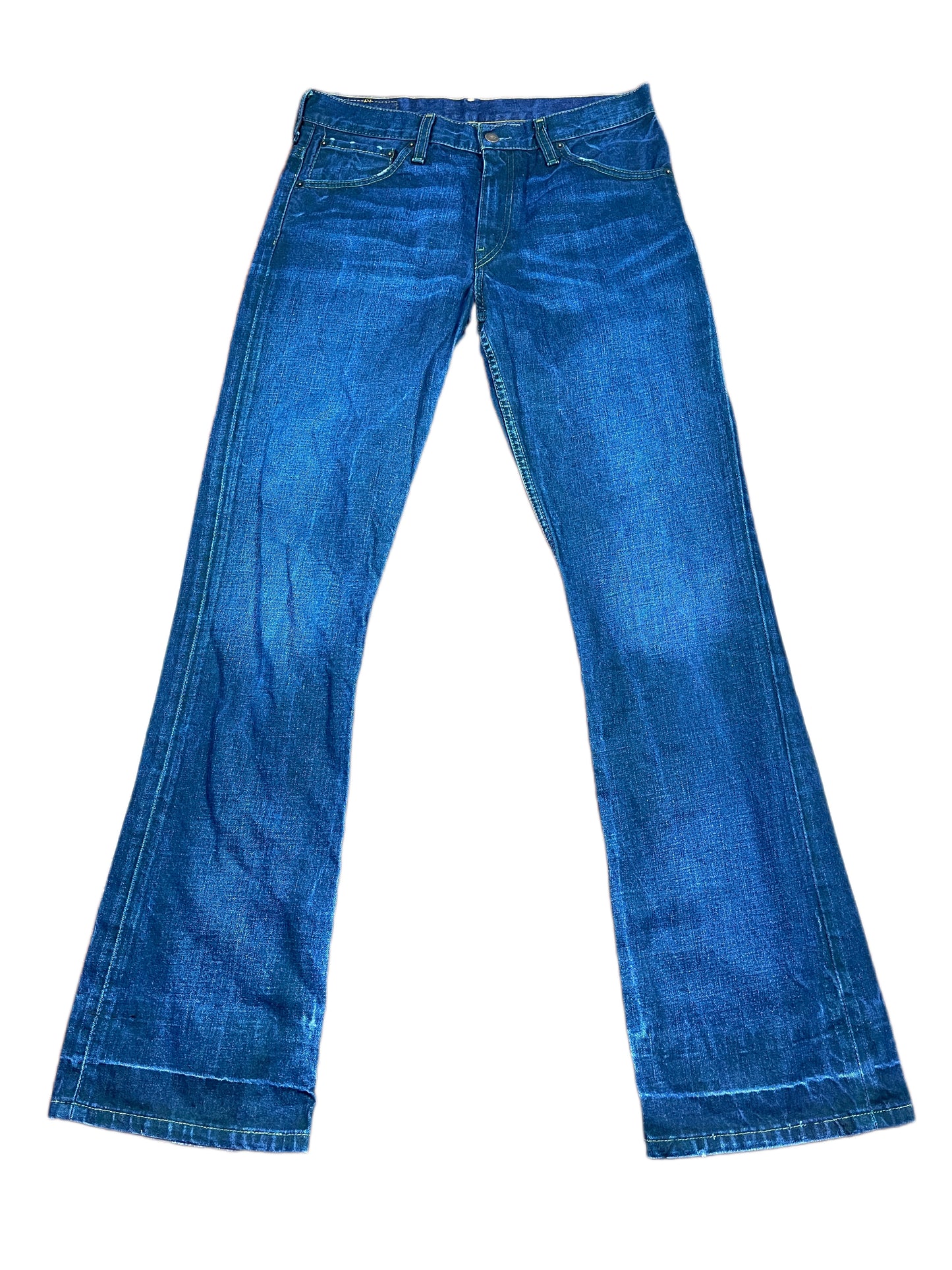 Vintage Levi's 507 Bootcut Denim Pants Blue Green - S/M