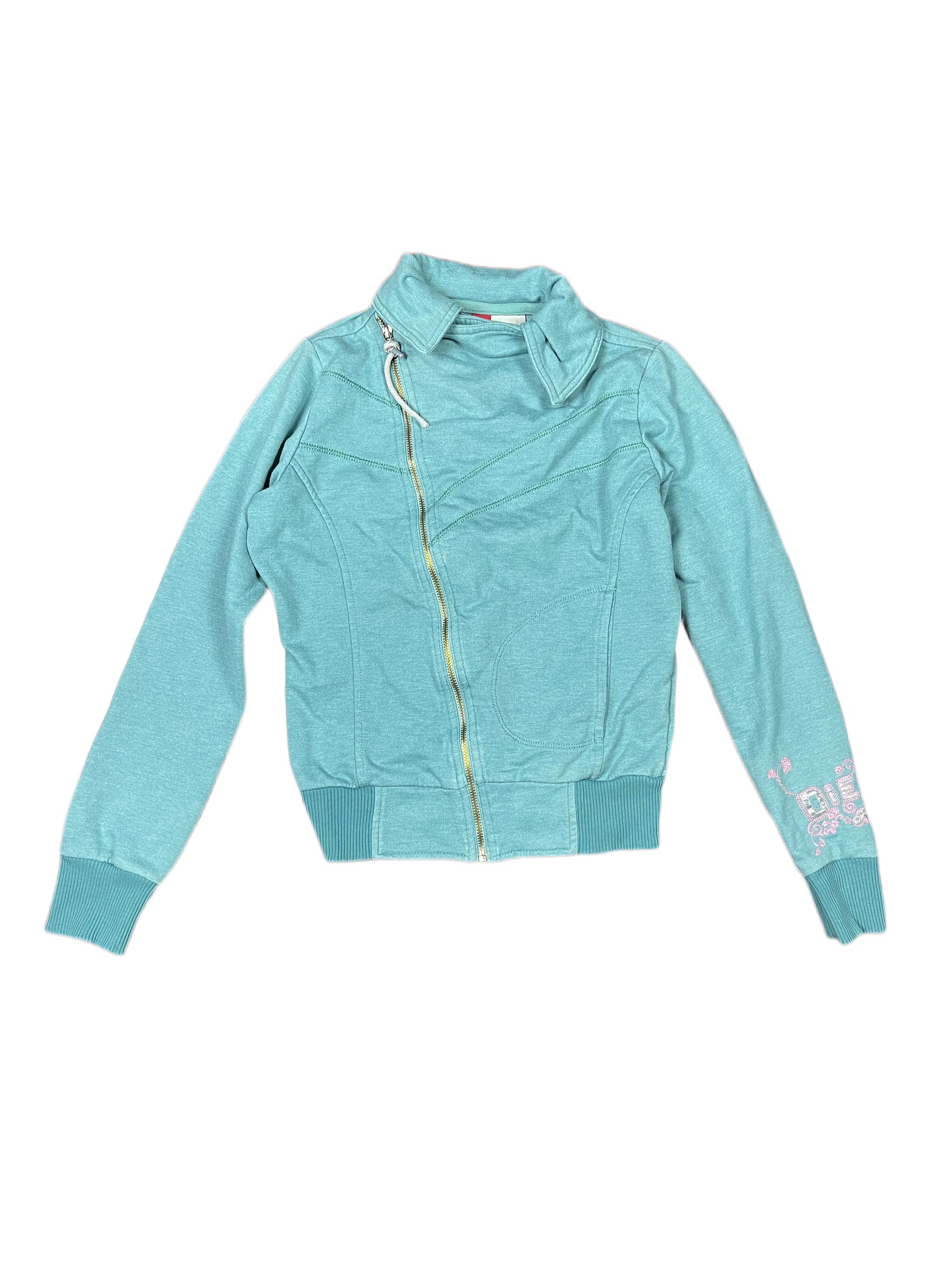 Y2k Diesel Zip Sweatshirt Turquoise - M