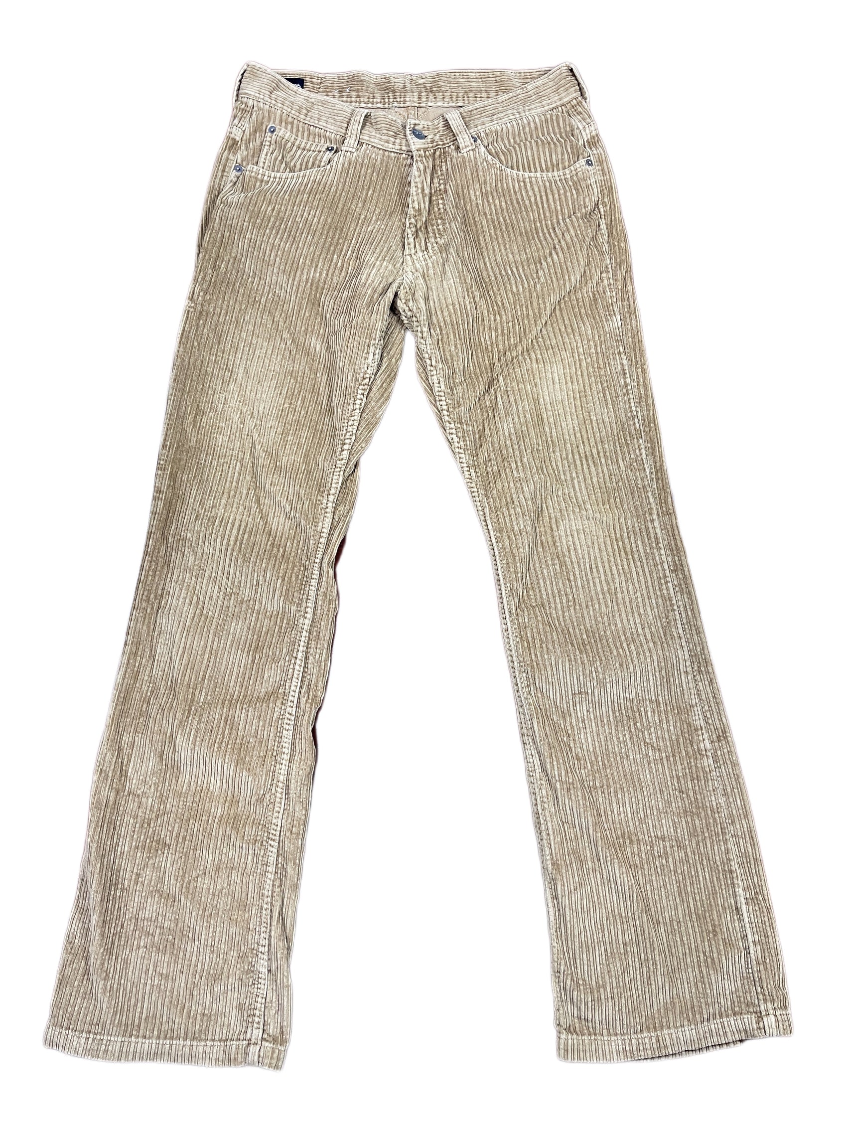 Y2k Pepe Jeans Corduroy Bootcut Pants Beige - M