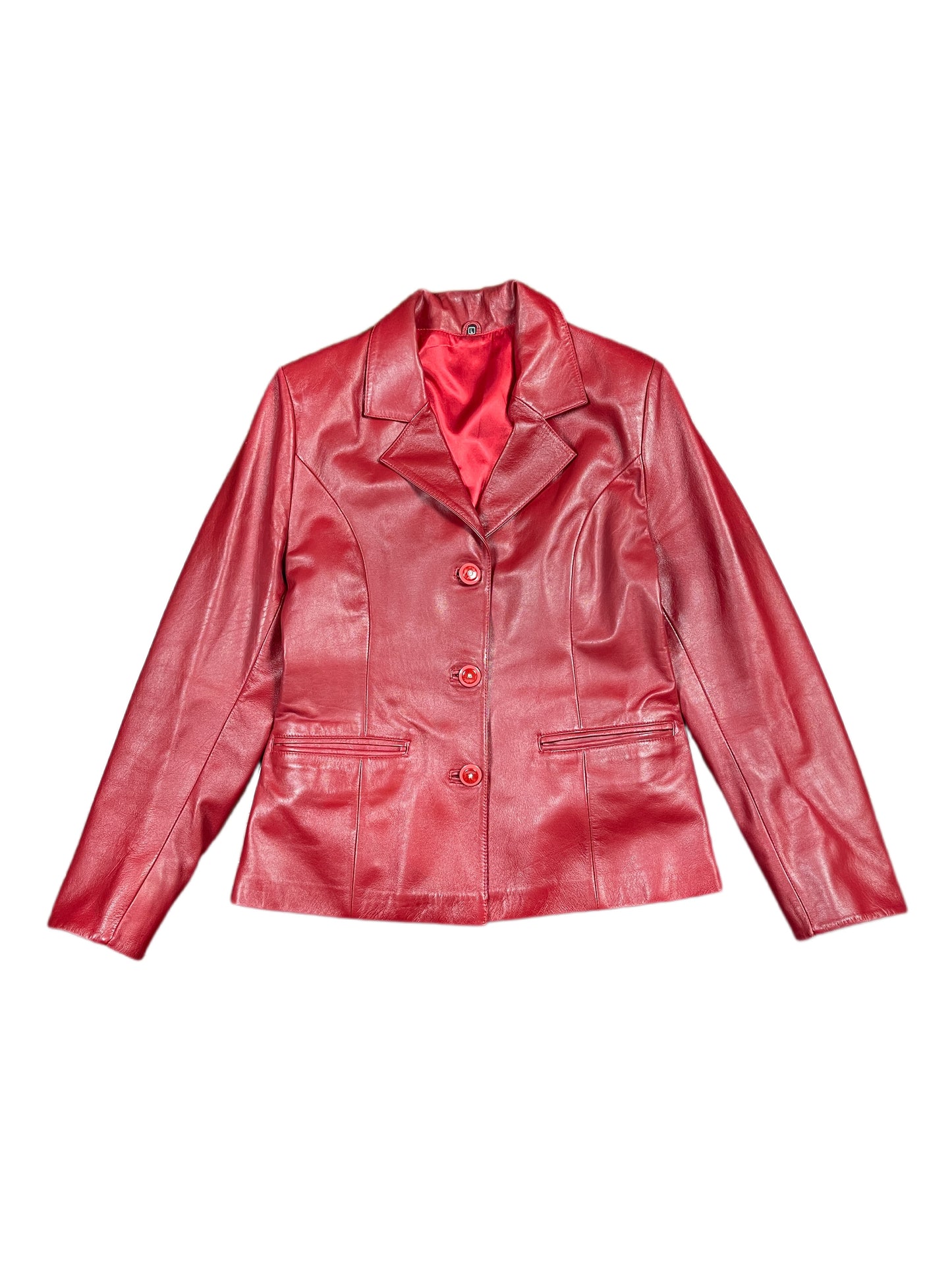 Vintage Leather Jacket Red - L