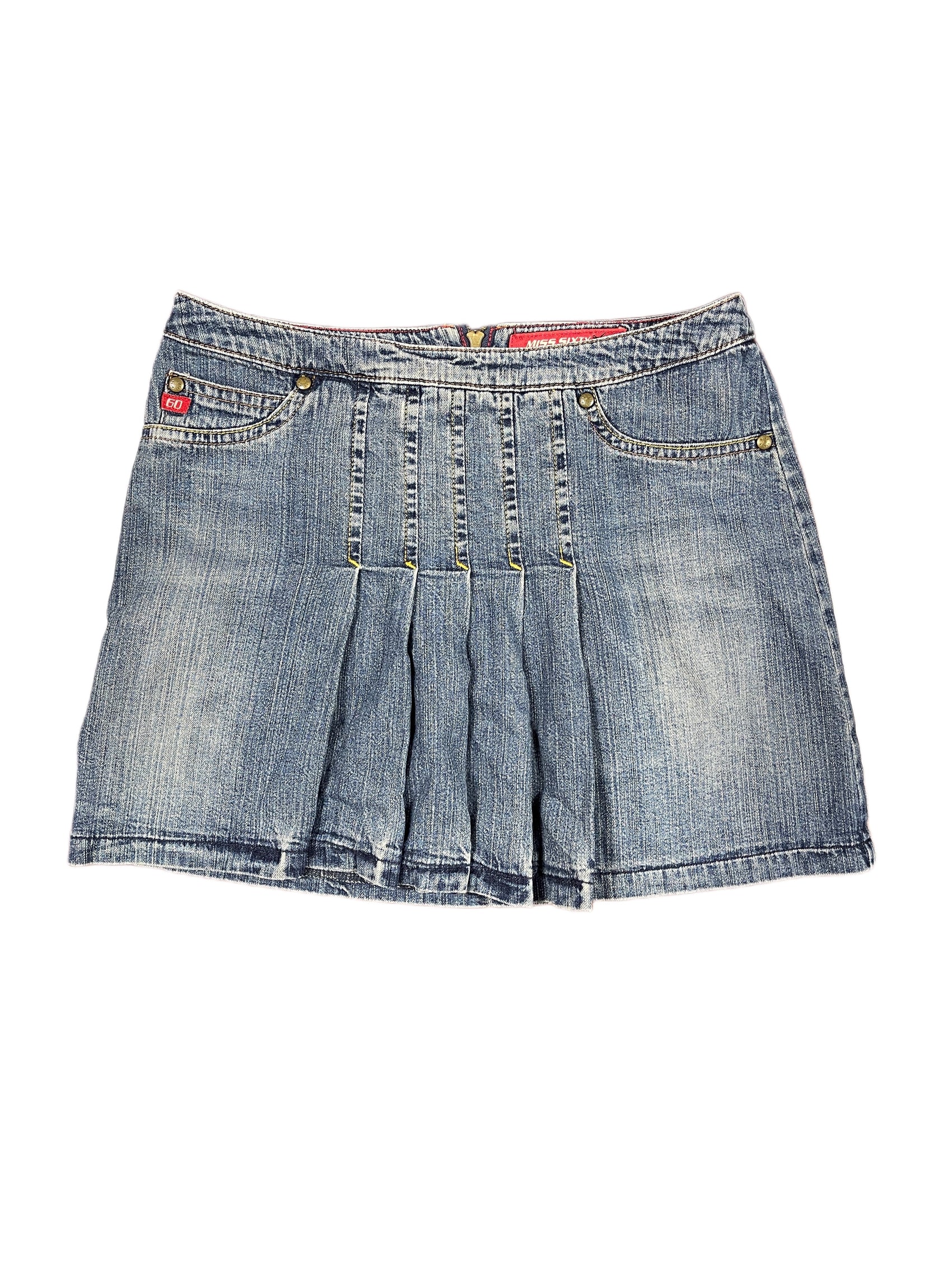 Y2k Miss Sixty Low Waist Denim Mini Skirt Blue - XS/S