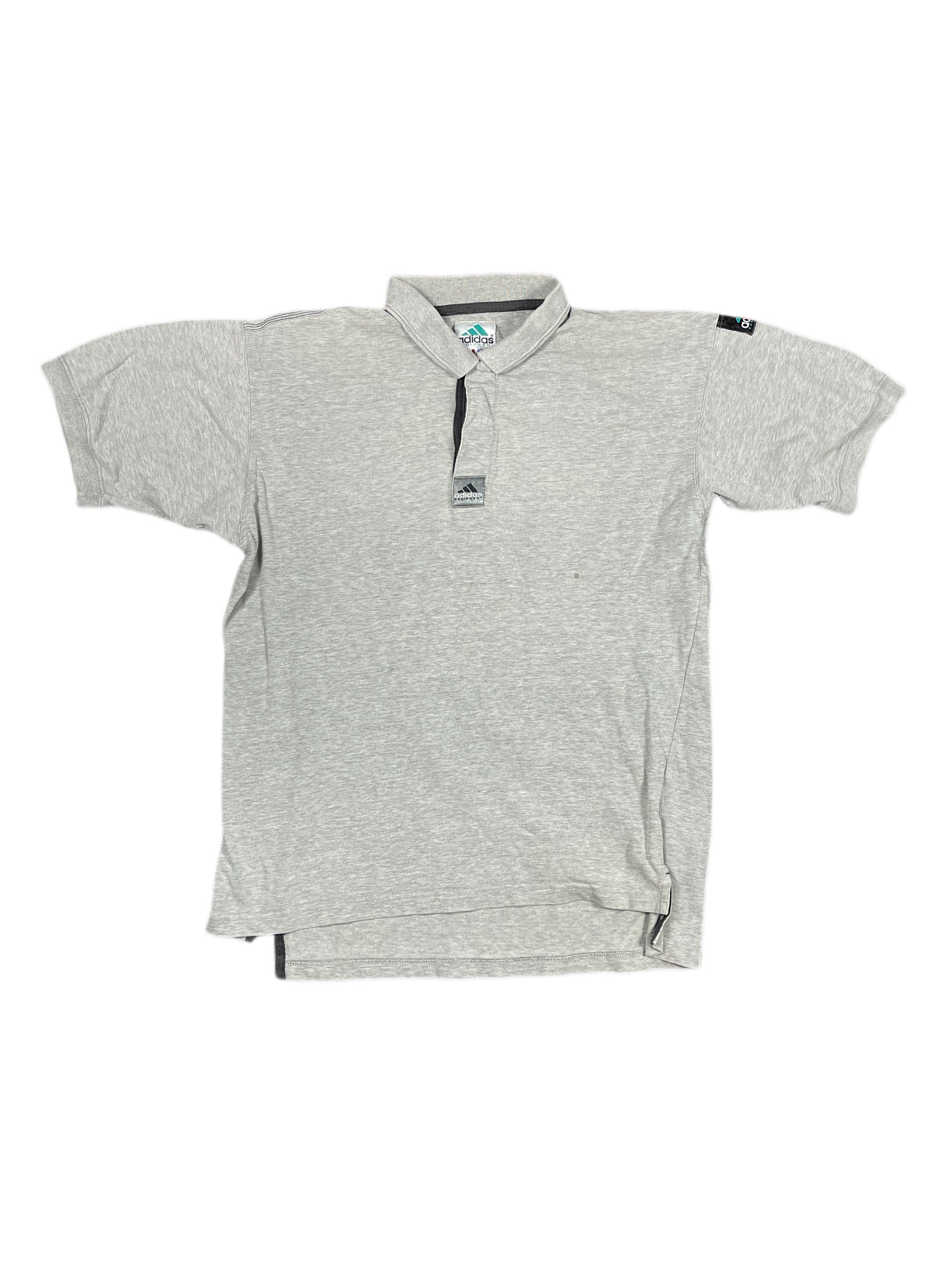 Vintage Adidas Equipment Polo Shirt Gray - M