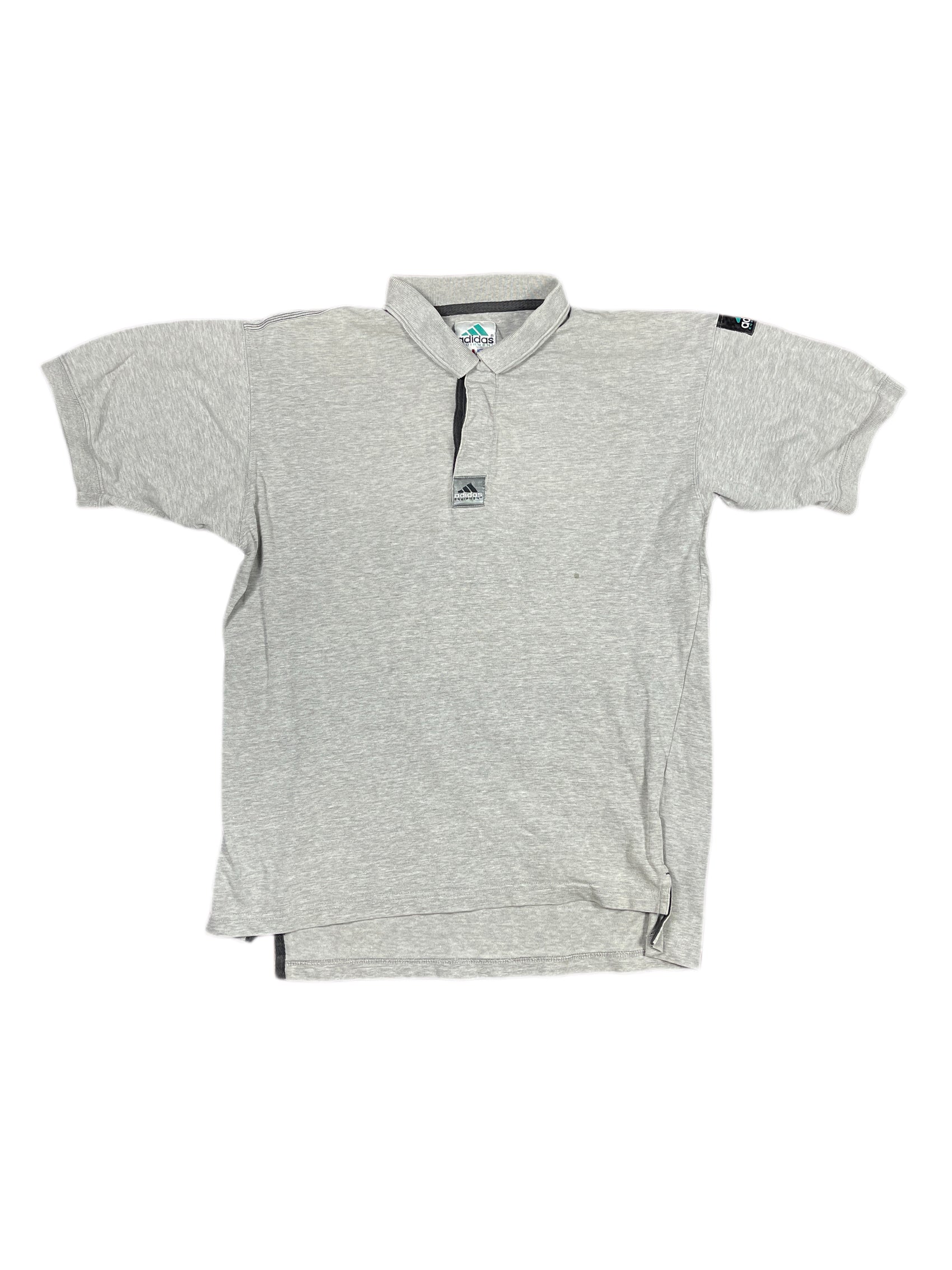 Vintage Adidas Equipment Polo Shirt Gray - M