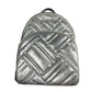 Michael Kors Leather Backpack Silver