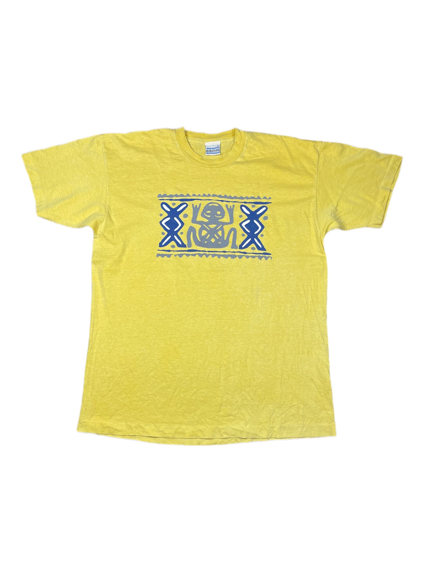 Vintage Aztec SInglestitch T-Shirt Yellow - L