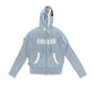 Y2k 1999 Airness Zipper Hoodie Light Blue - M