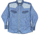 Vintage Lee Denim Long Sleeve Shirt Blue - XL