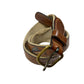 VIntage Reef Riders Belt Cotton Leather Brown Beige