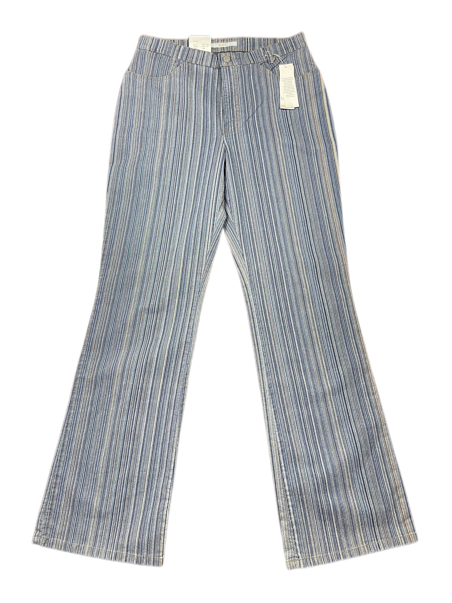 Y2k Mac Flared Pants Striped Blue - XL