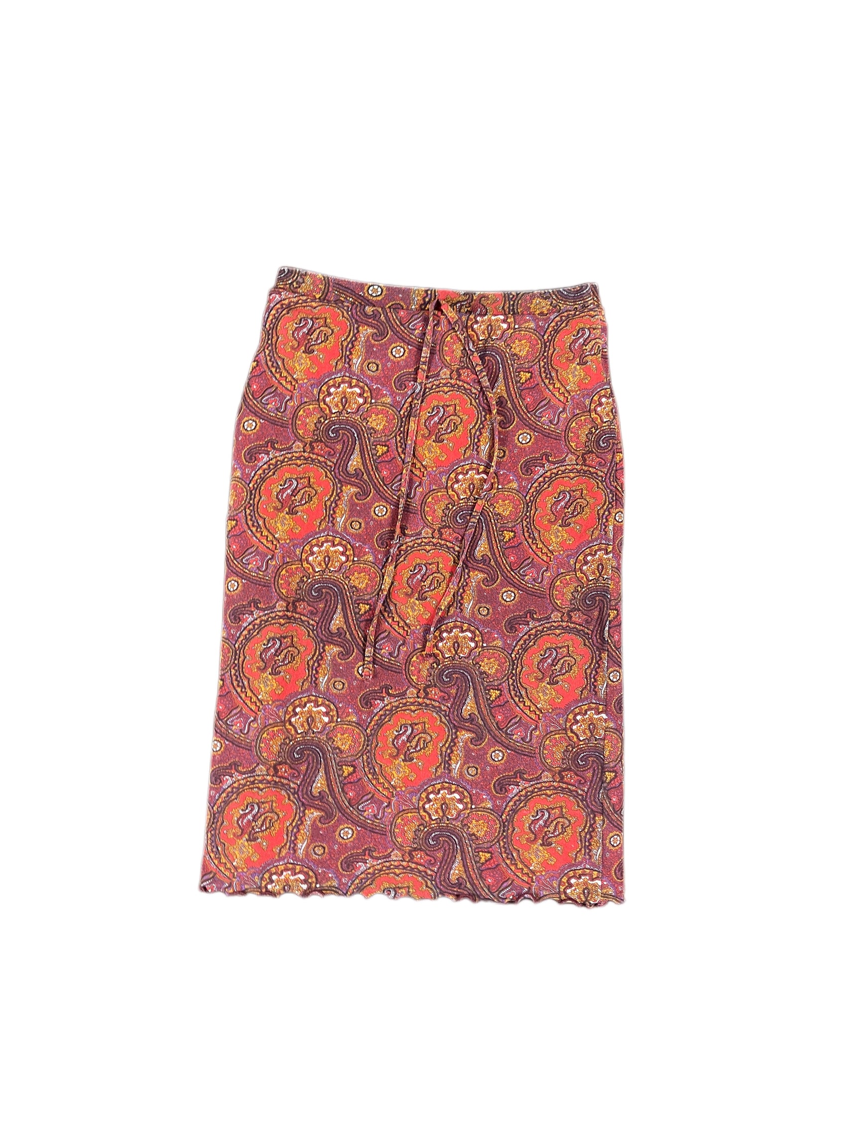 Pimkie Midi Skirt Red Tones Pattern - XS