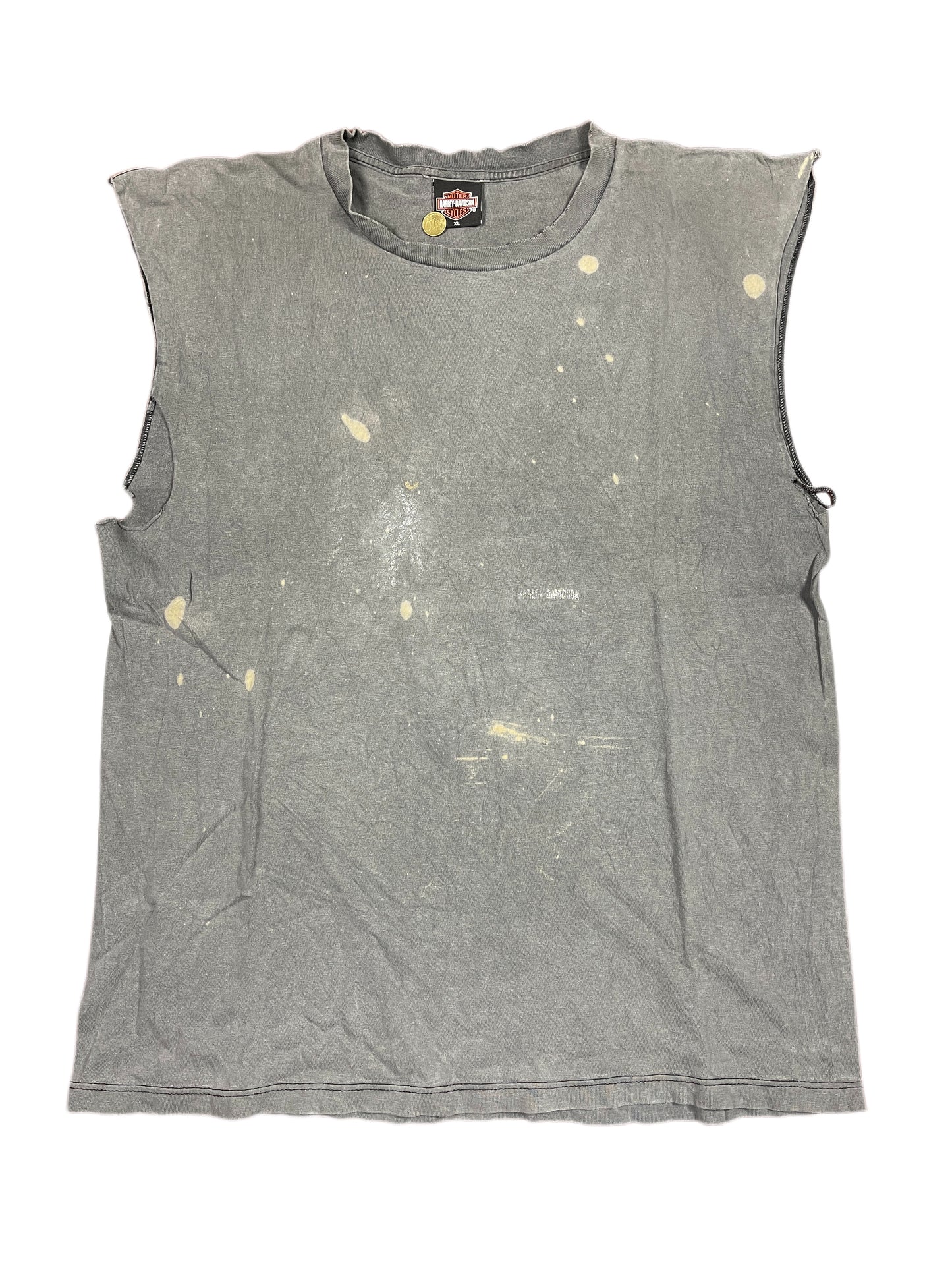 Vintage Harley Davidson 2002 Hannover Tank Top Distressed Gray - XL