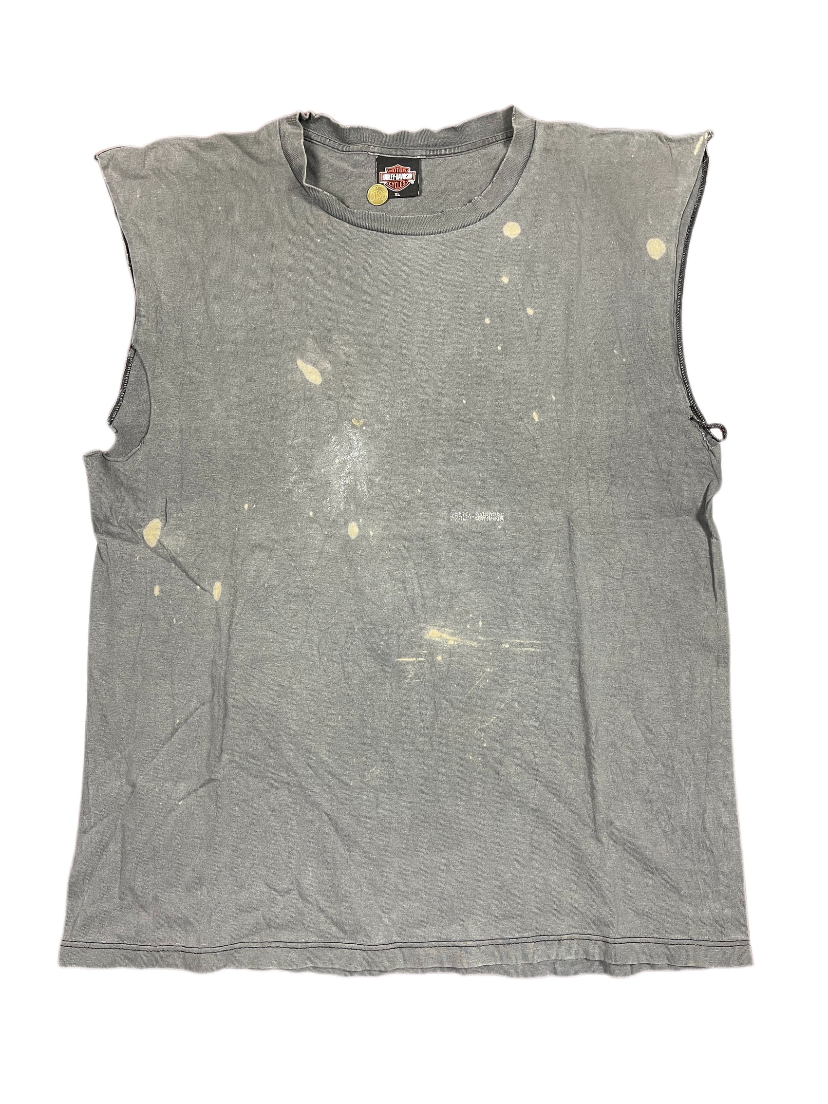 Vintage Harley Davidson 2002 Hannover Tank Top Distressed Gray - XL