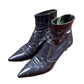 Enrico Antinori Kitten Heels Low Cut Boots Lack Purple - 38