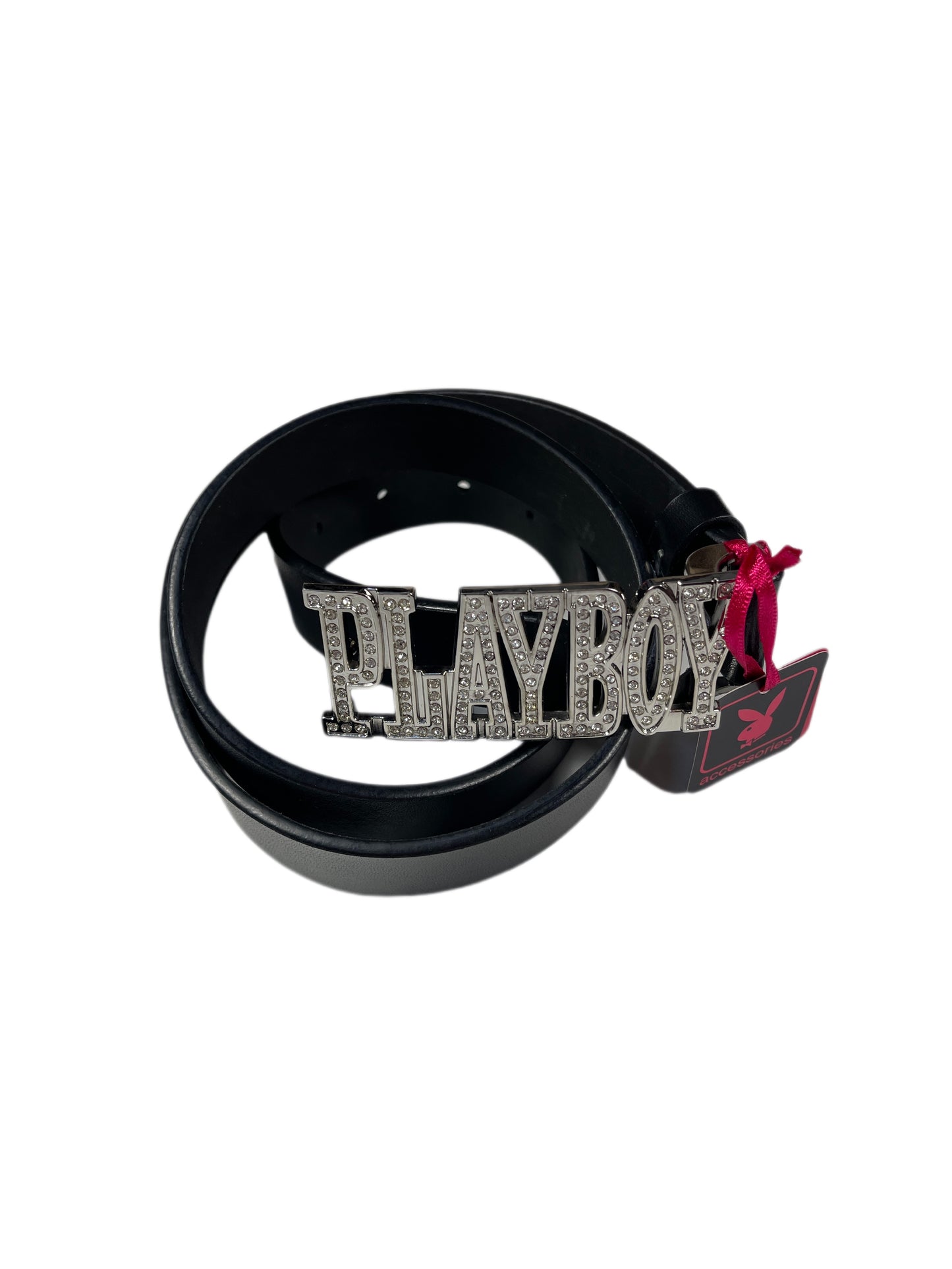 Y2k Playboy Plug Belt Black 2004