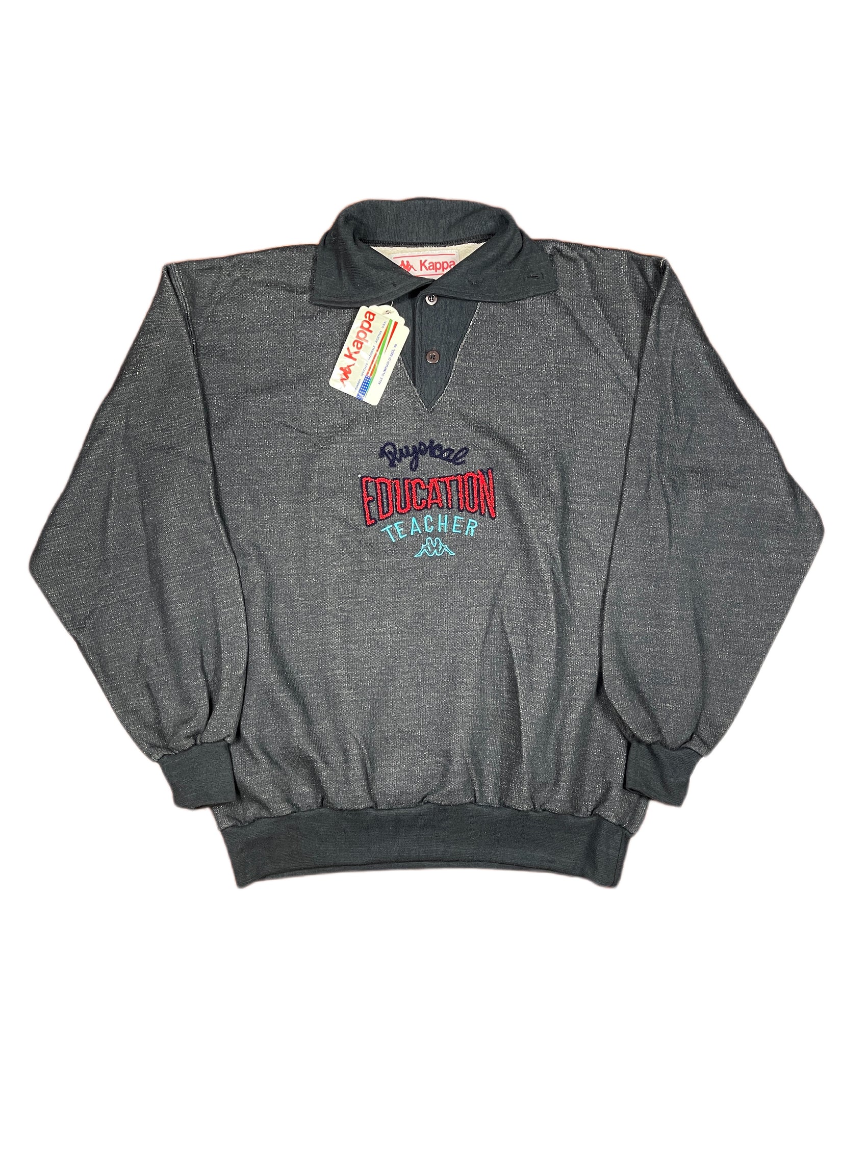 Vintage Kappa 1988 Education Olimpic Games Seül Seol Sweatshirt Gray - L