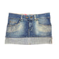Y2k Sicko nineteen Low Waist Mini Denim Skirt Blue - M