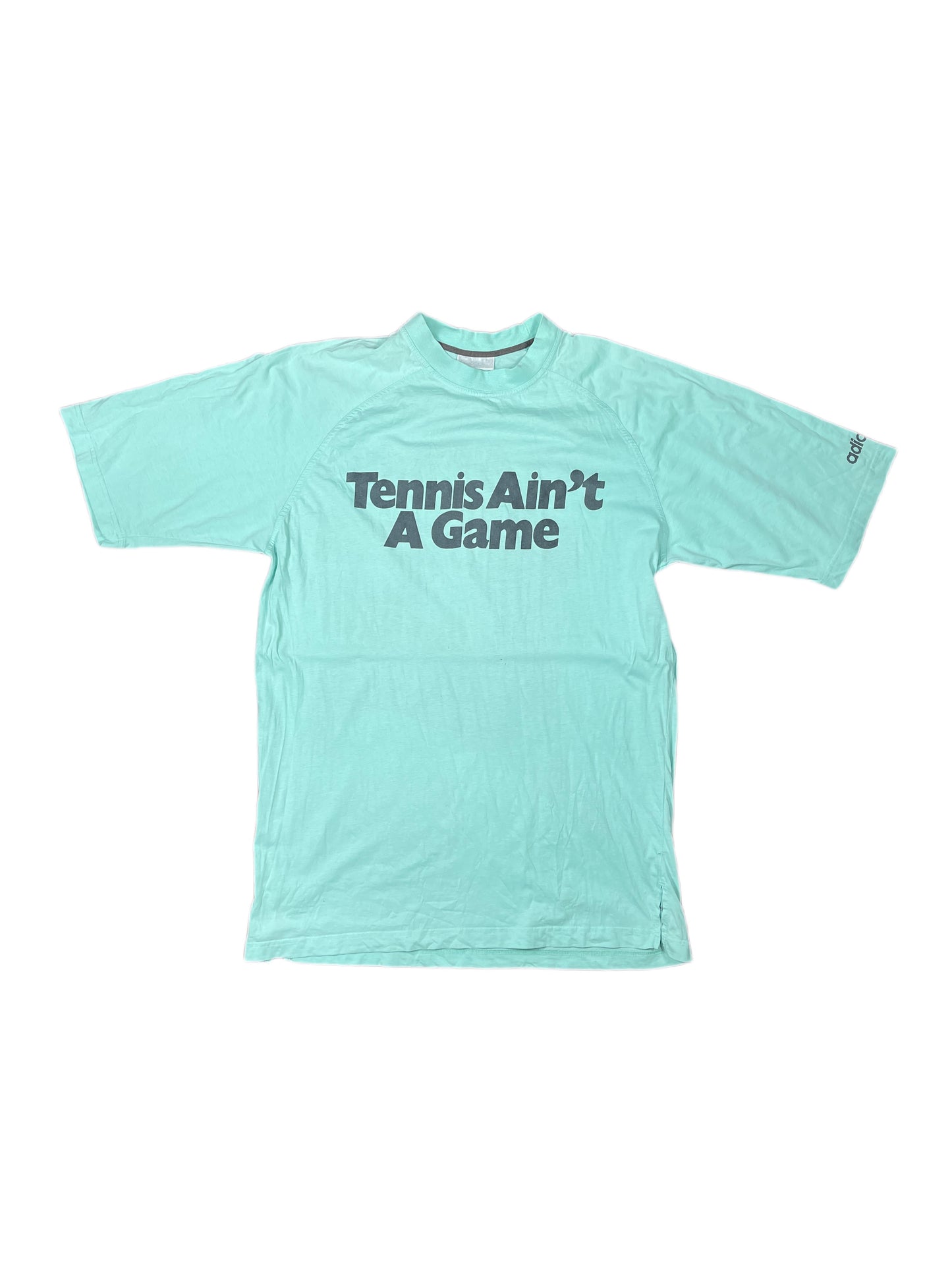 Vintage Adidas Tennis T-Shirt Turquoise - L