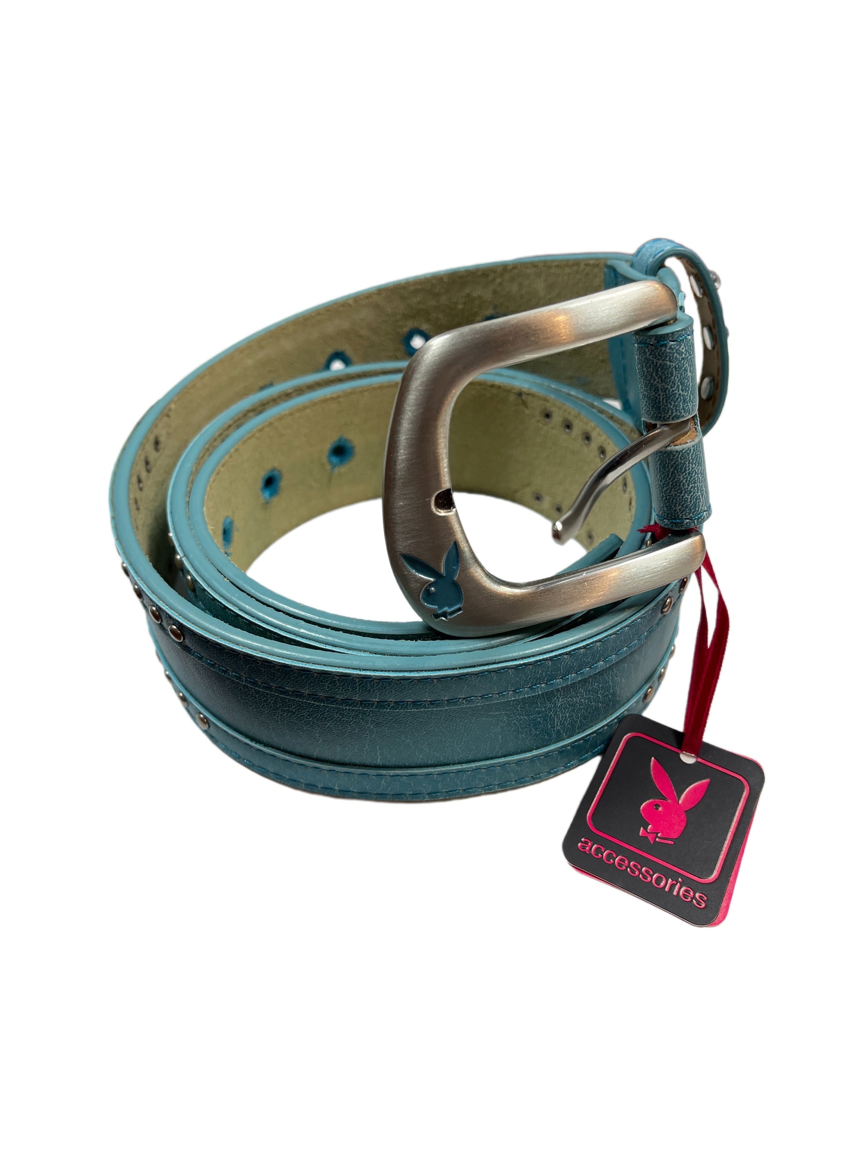 Y2k Playboy Belt Turquoise 2004