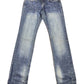 Y2k Displaj Low Waist Bootcut Denim Pants Blue - XL