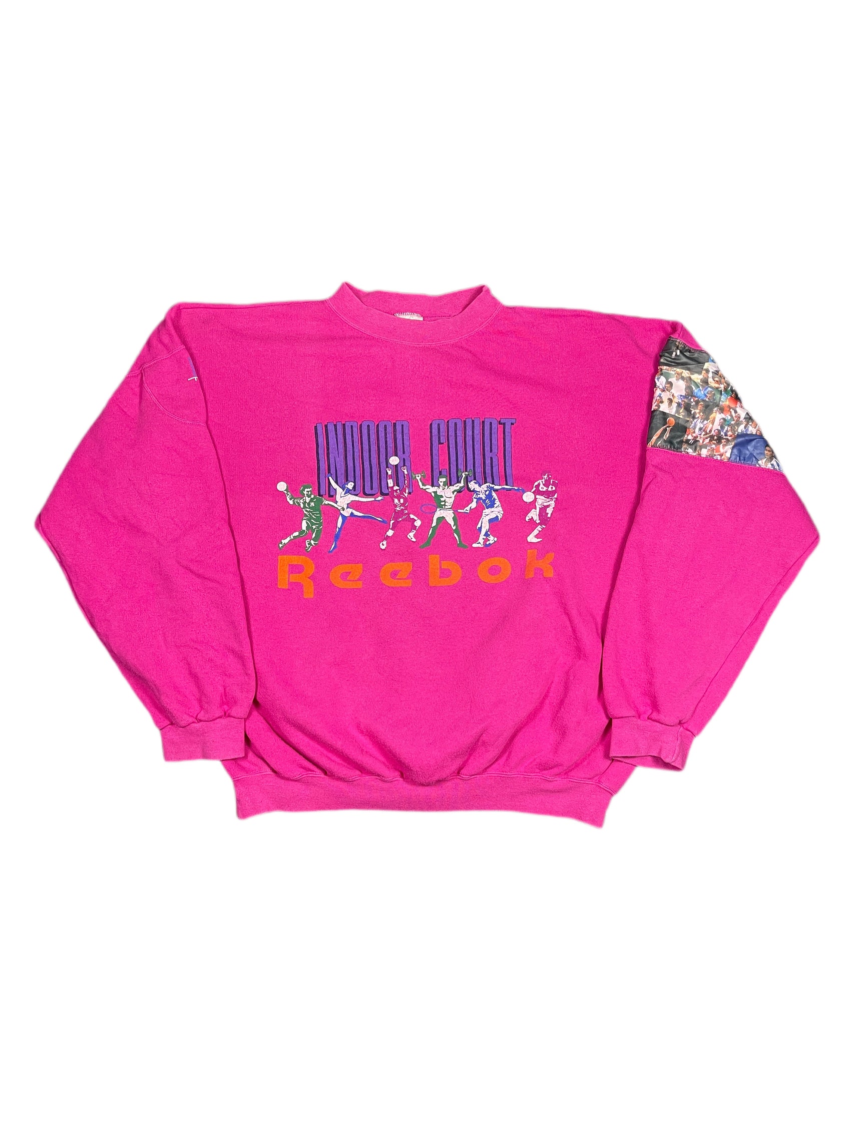 Vintage 1970s Reebok Boxy Sweatshirt Indoor Court Pink XL