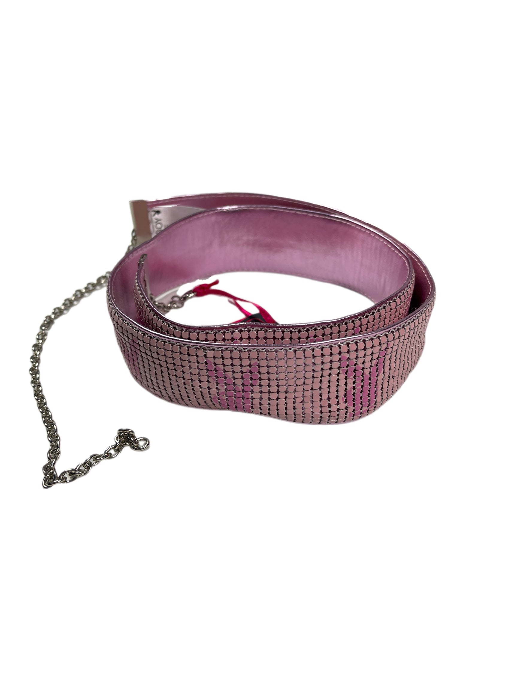Y2k Playboy Metal Mesh Belt Rose Pink 2004