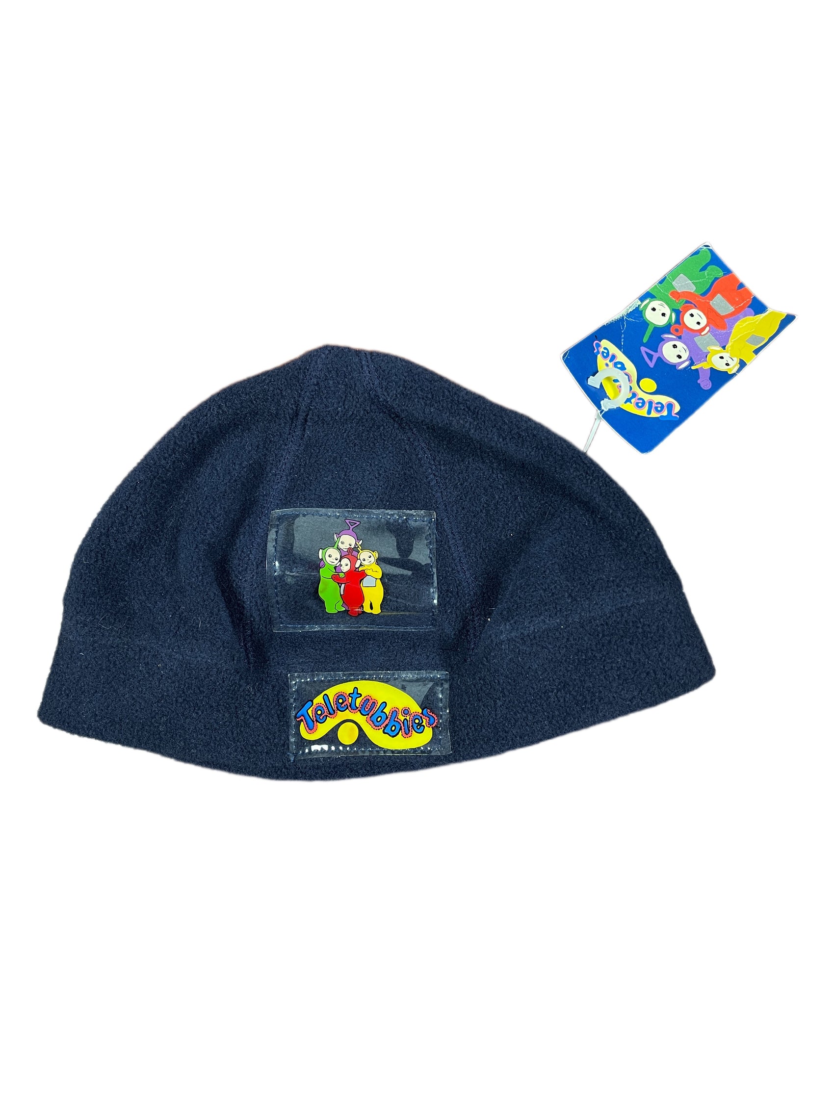 Vintage Teletubbies 1996 Fleece Beanie Navy