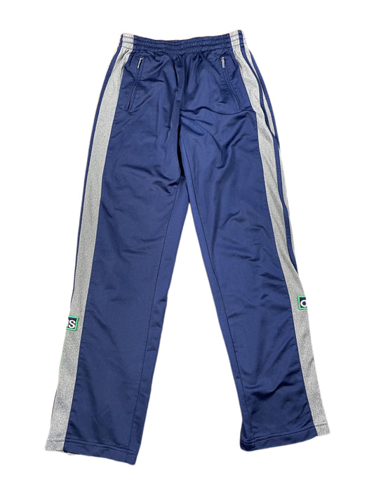 Vintage Adidas Button Up Sport Pants Navy Green - S