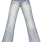 Y2k Replay Low Waist Flared Distressed Denim Pants Blue - S/M