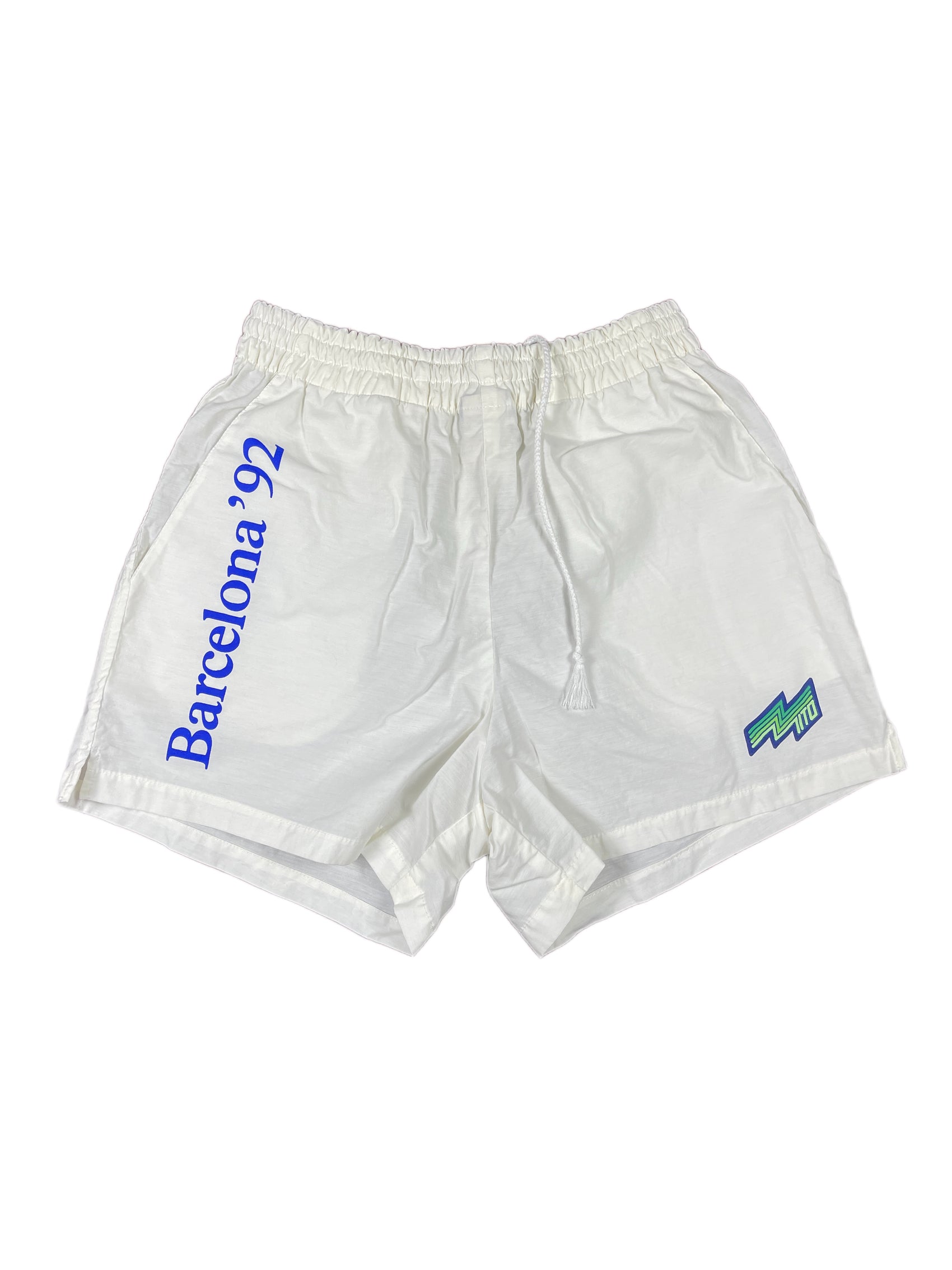 Vintage 1992 Mito Barcelona Olimpic Games Sport Shorts White - S