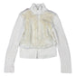 Y2k Oasis Knit Zip Sweatshirt White - L