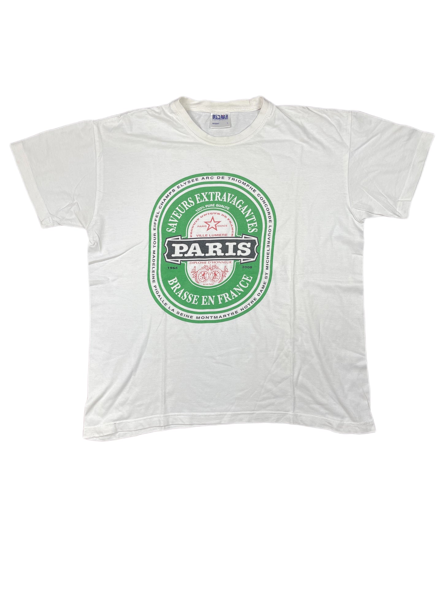 Y2K Paris White T-Shirt White 2008 L