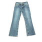 Y2k Colours of the World Denim Flared Jeans Pants Blue - S