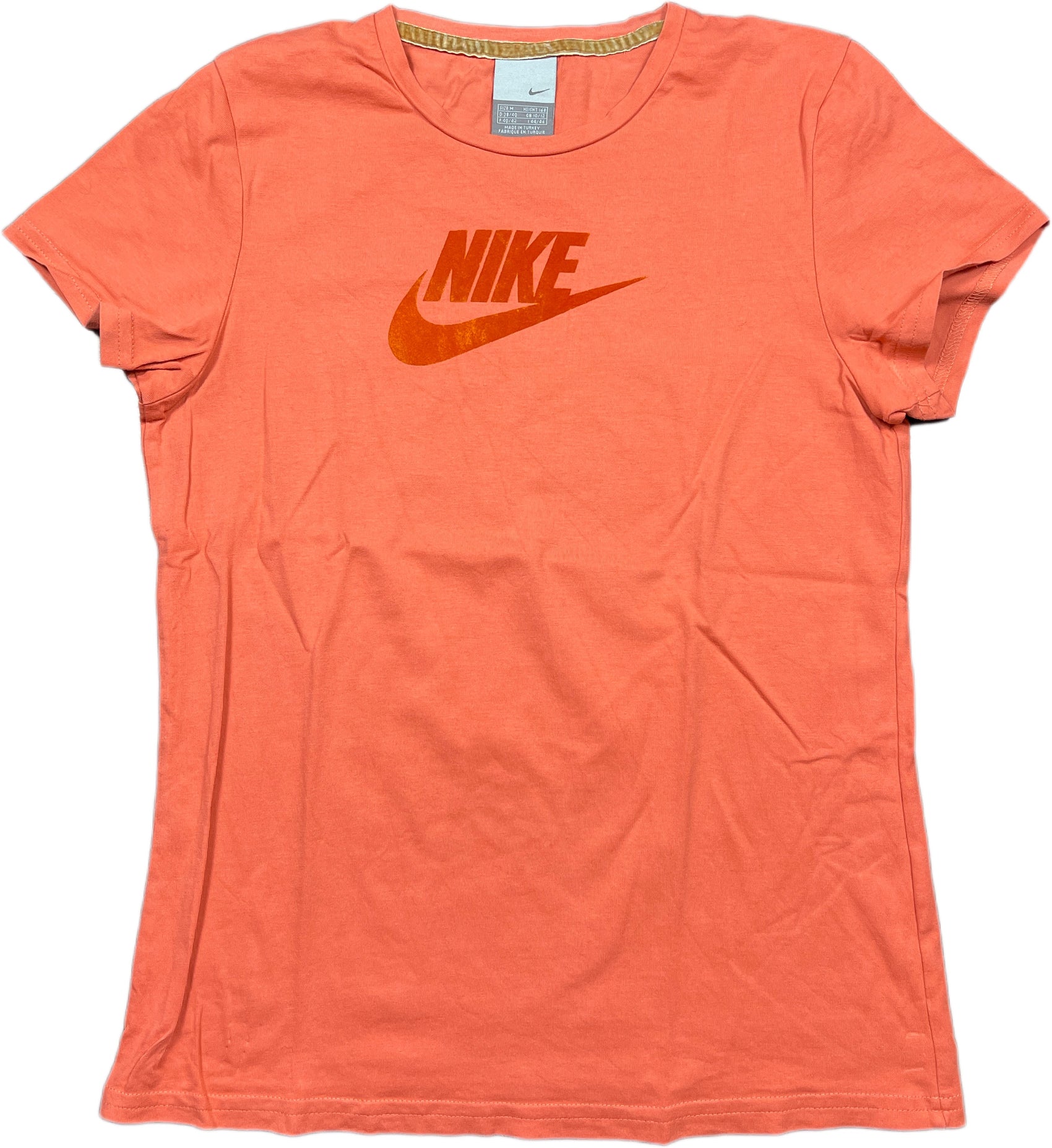 Vintage Nike T-Shirt Salmon Cotton Blend M
