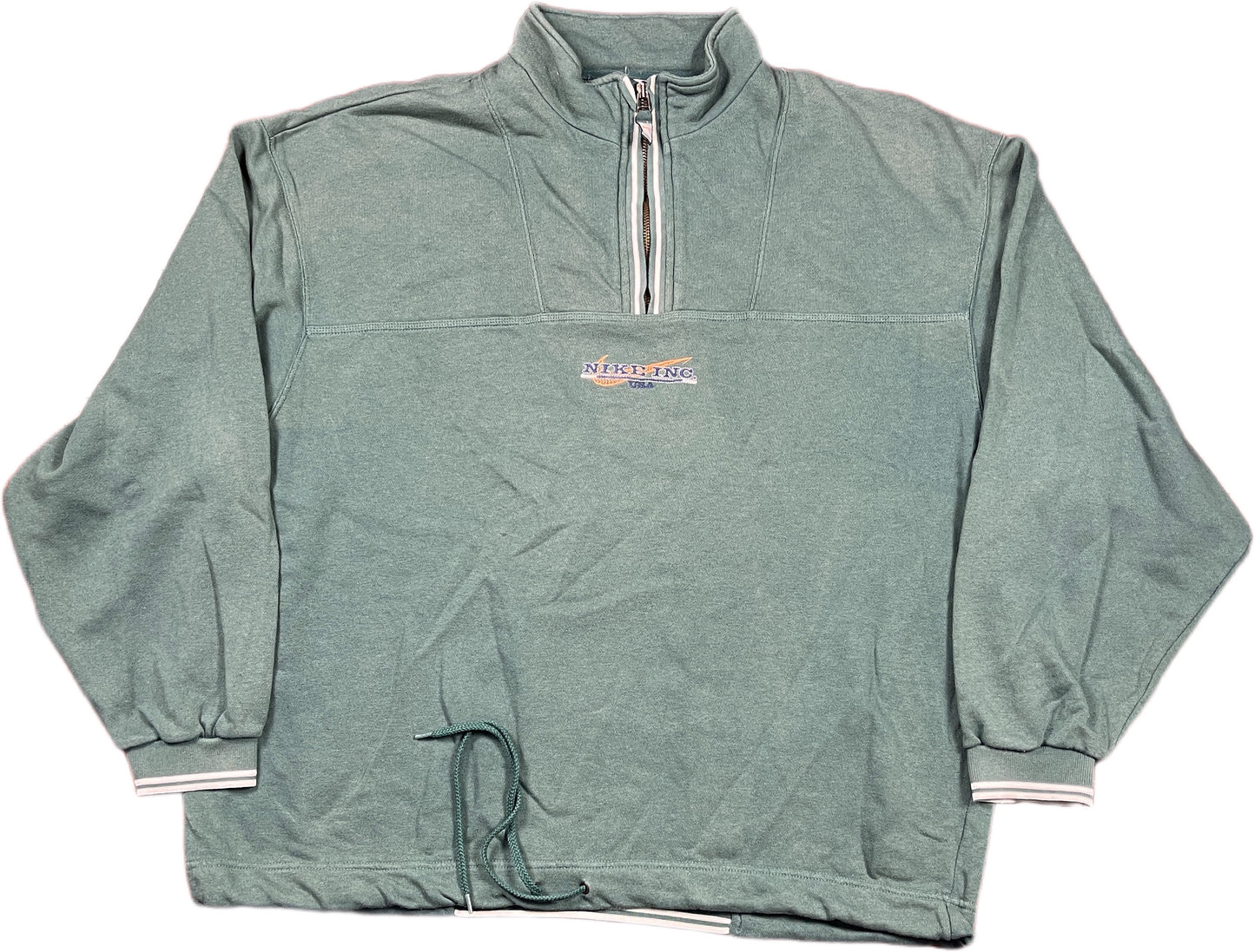 Vintage Nike Zip Sweatshirt Green Cotton XL