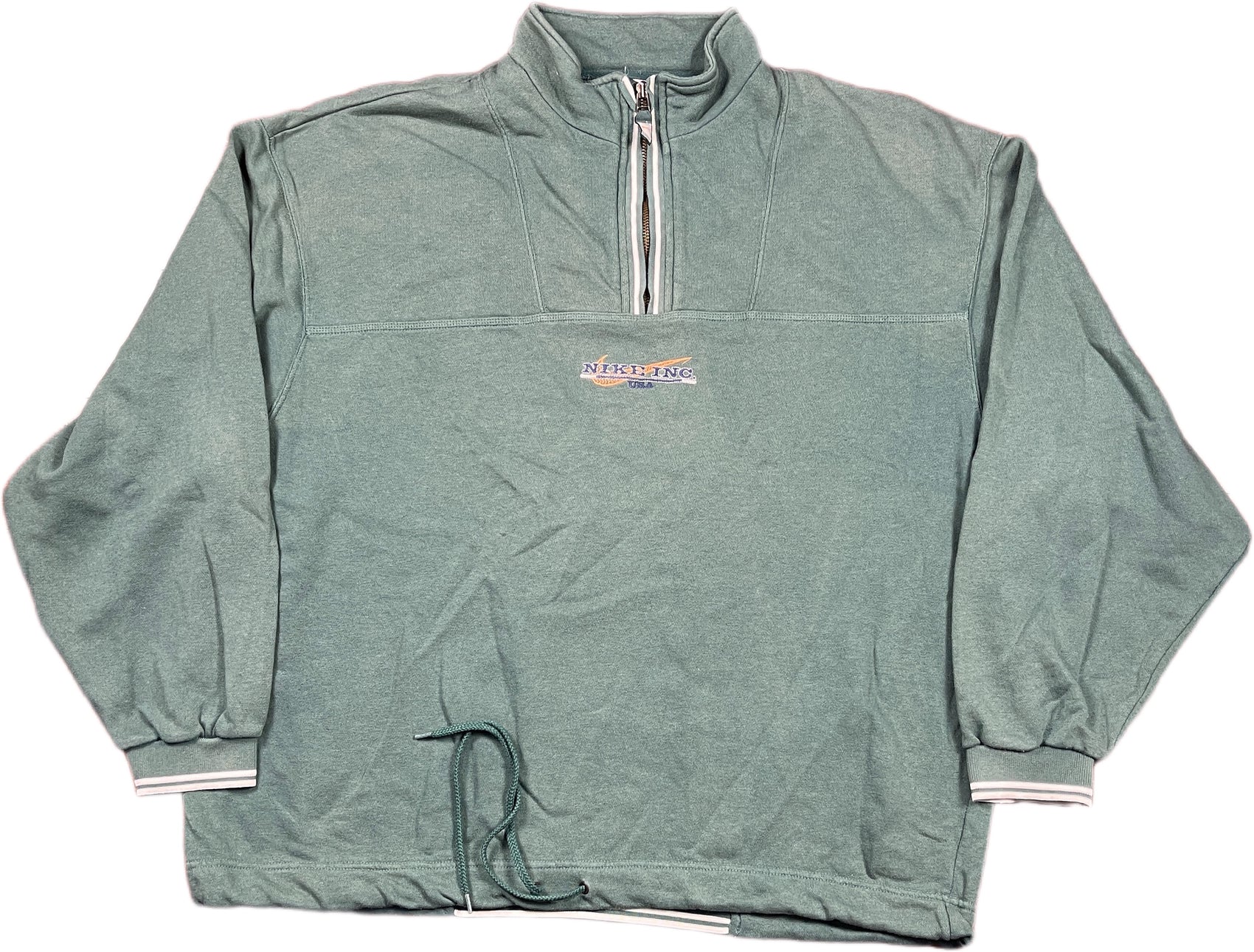 Vintage Nike Zip Sweatshirt Green Cotton XL