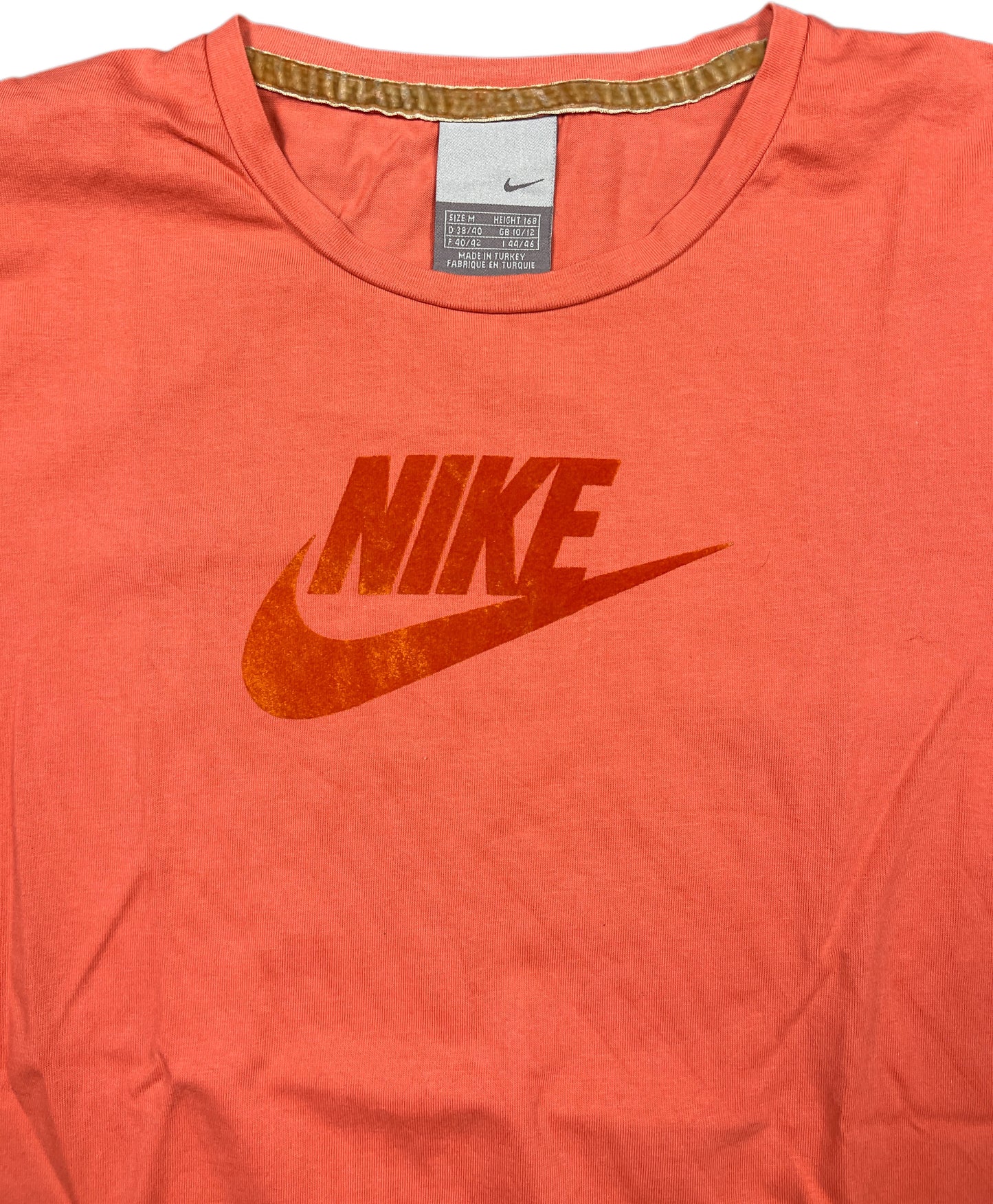 Vintage Nike T-Shirt Salmon Cotton Blend M
