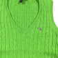 Gant Sweater Vest Green Lamb Wool XS