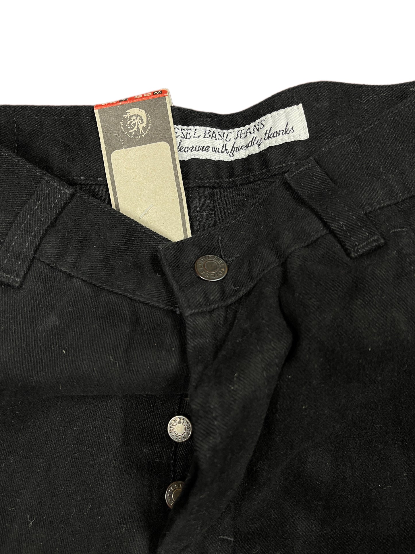 Vintage Diesel 1990s Deadstock Denim Pants Black - XXS