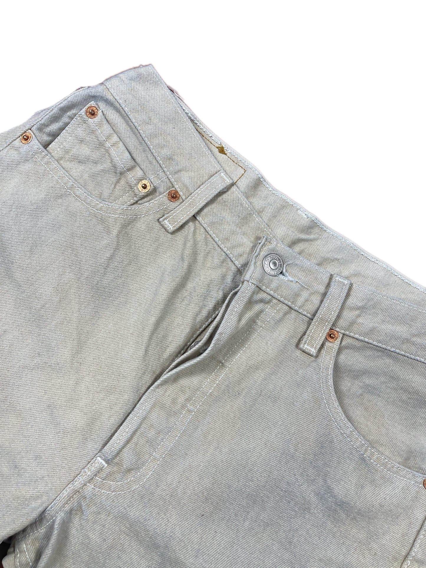 Vintage Levi's 501 Denim Pants Beige - S
