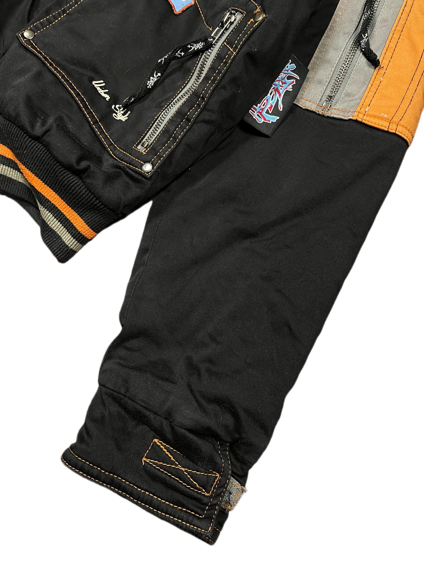 Y2k Darktech Jacket Black Orange - S