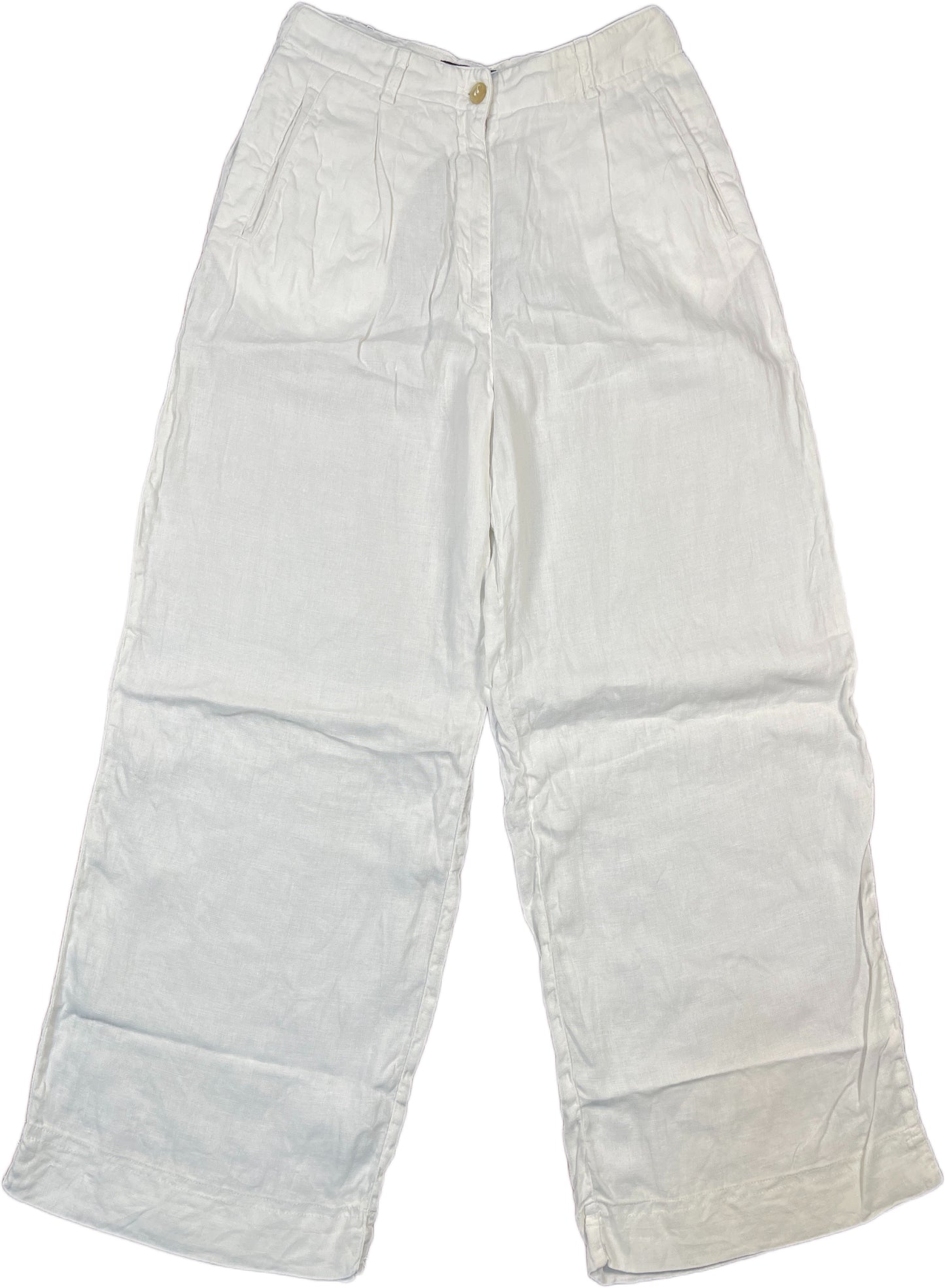 Rene Lazard Pants White Linen M