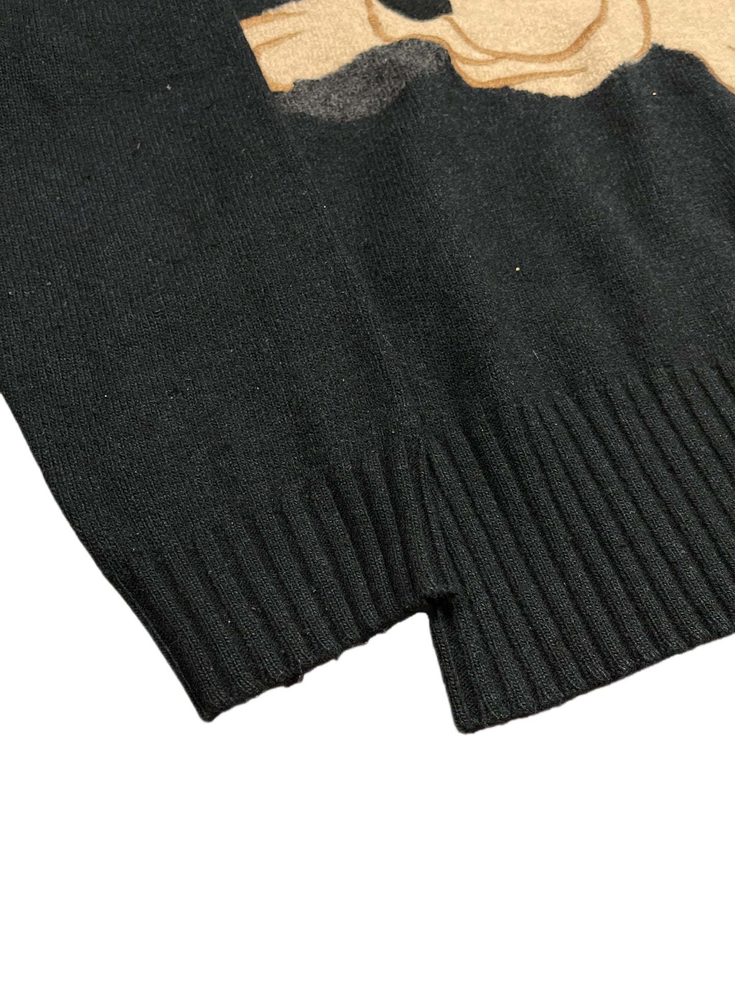 Vintage Iceberg Pluto 1994 Knitted Sweatshirt Black - XS