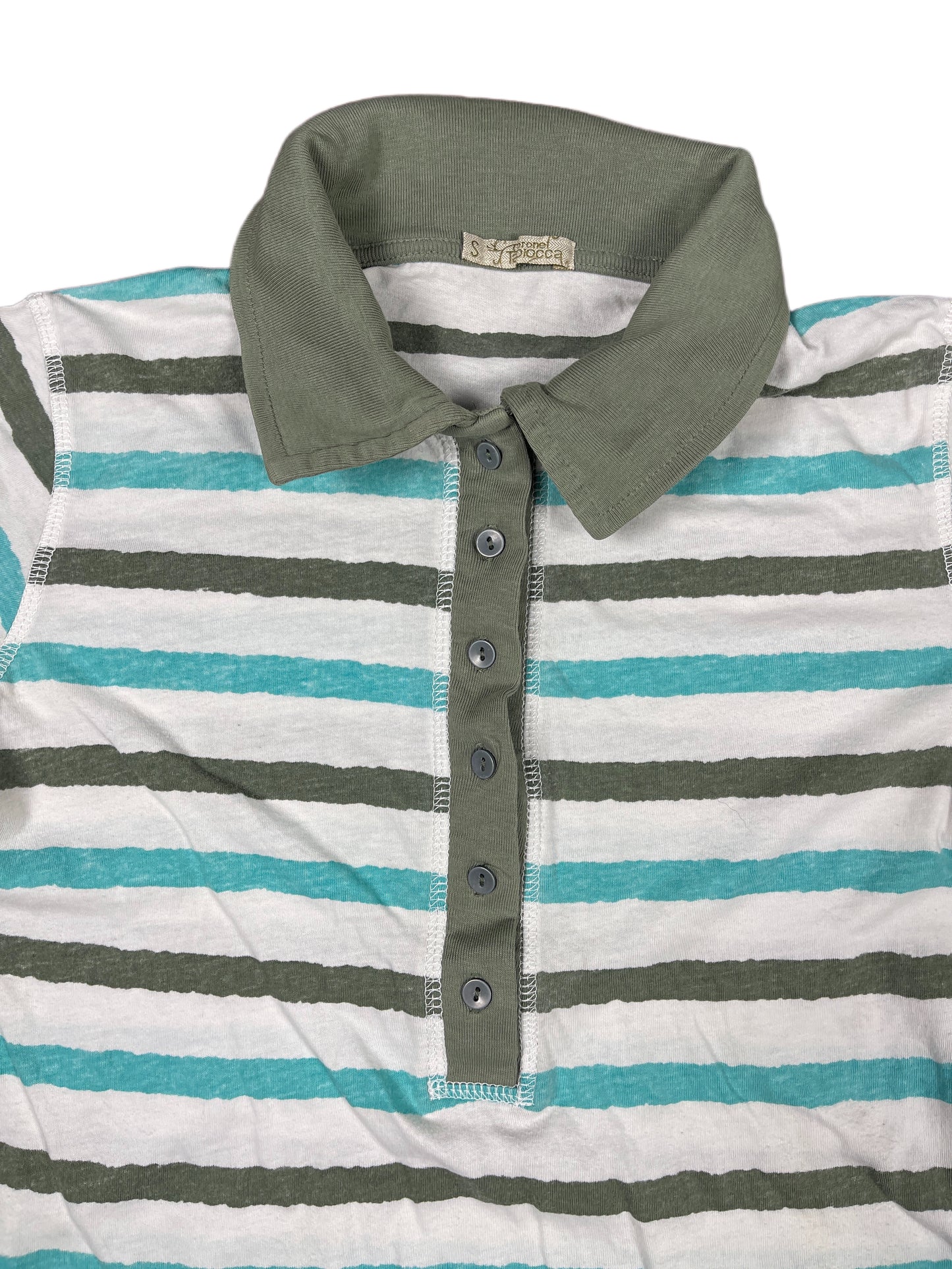 Coronel Tapiocca Short Sleeve Top Khaki White - S