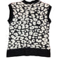 Vintage Sleeveless Sweatshirt Black White - L